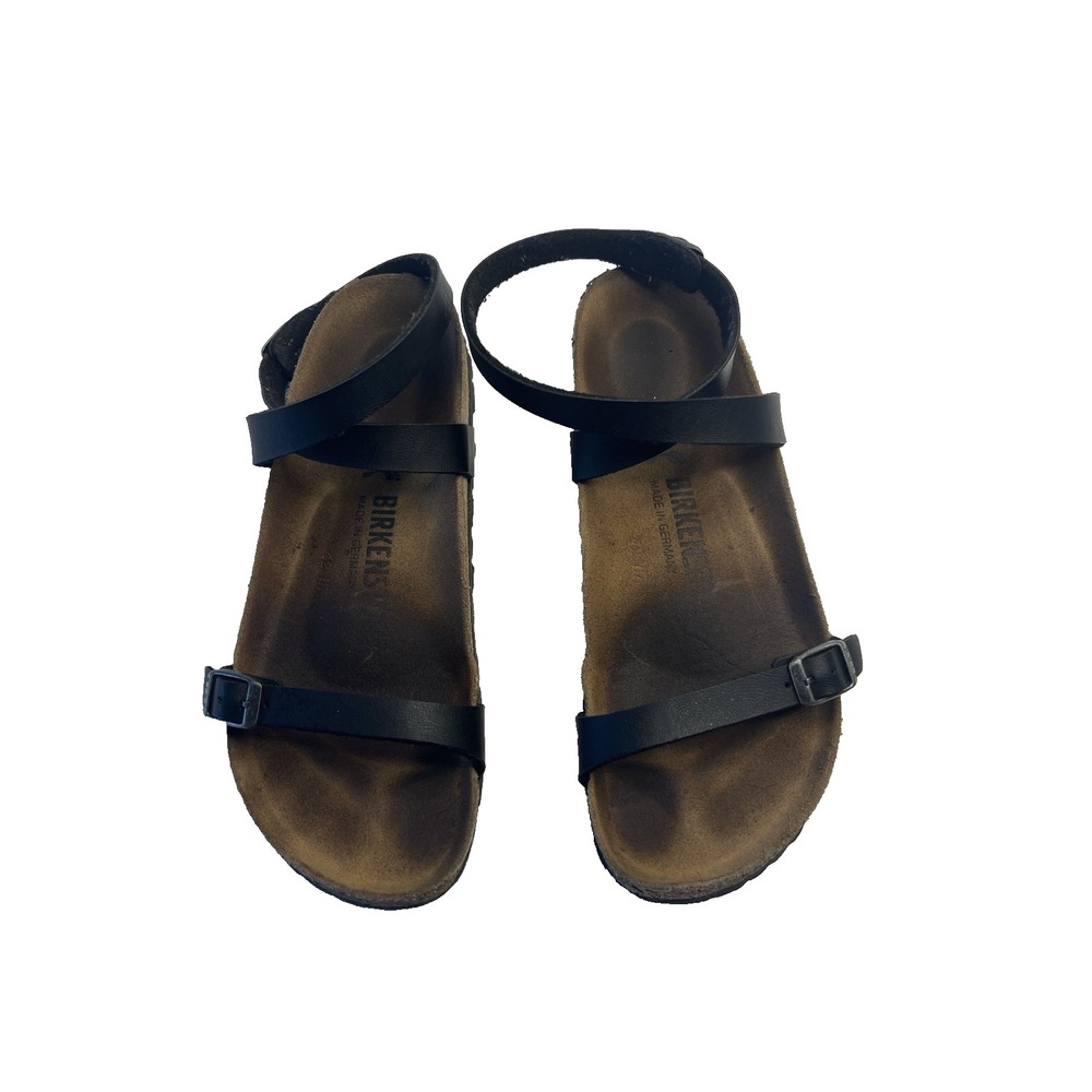 Birkenstock Daloa 37 US 6/6.5 Narrow Sandals Black Ankle Strap Summer Outdoor‎